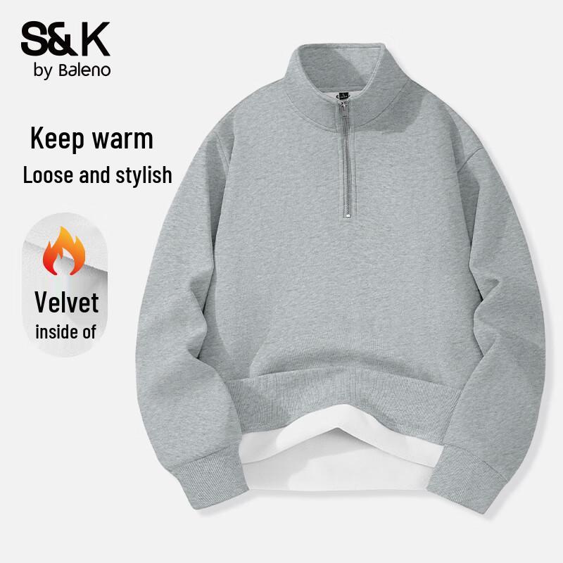 Baleno Men s S&K Series Fleece-Lined Stand-Collar Sweatshirt Jacket M
Baleno Men s S&K Series Fleece-Lined Stand-Collar Sweatshirt Jacket M