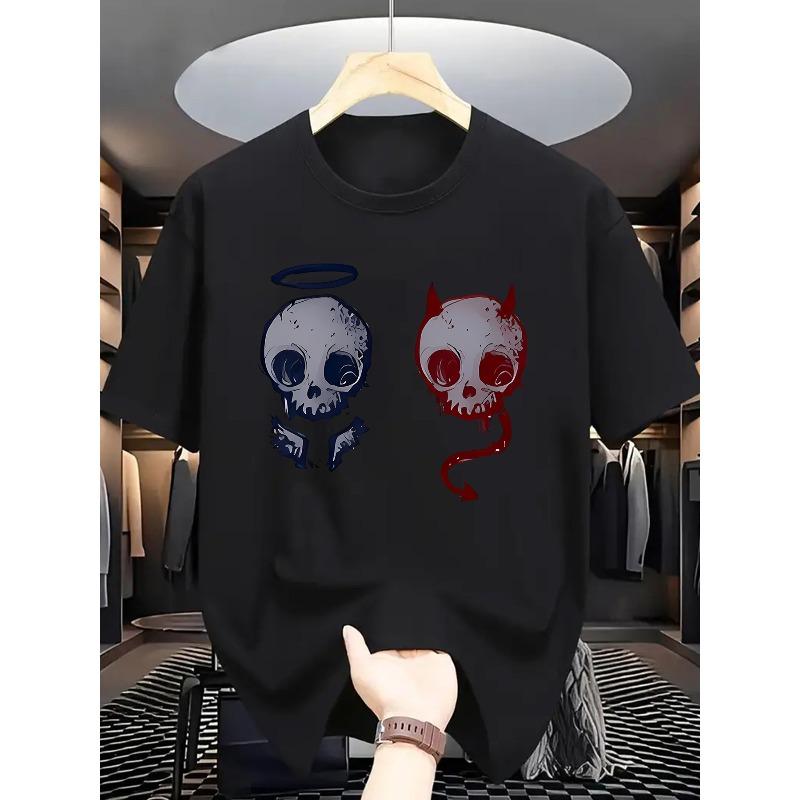 European sizes Men S Casual Summer T-Shirt with Skull and Devil Cartoon Print, Crew Neck, Short Sleeve, Regular Fit, Slight Stretch Fabric 4XL чорний
European sizes Men S Casual Summer T-Shirt with Skull and Devil Cartoon Print, Crew Neck, Short Sleeve, Regular Fit, Slight Stretch Fabric 4XL чорний