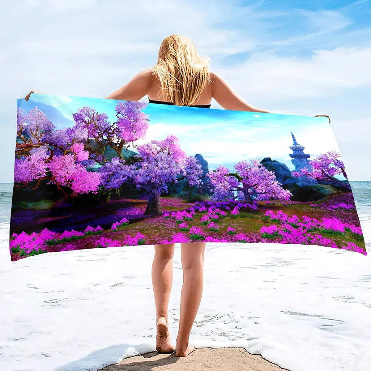 Garden Flower Quick Dry Large Beach Towel, Super Absorbent and Sand Free Pool Towel, Microfiber Portable Sports/Camping Towel W40*H60(CM)
Garden Flower Quick Dry Large Beach Towel, Super Absorbent and Sand Free Pool Towel, Microfiber Portable Sports/Camping Towel W40*H60(CM)