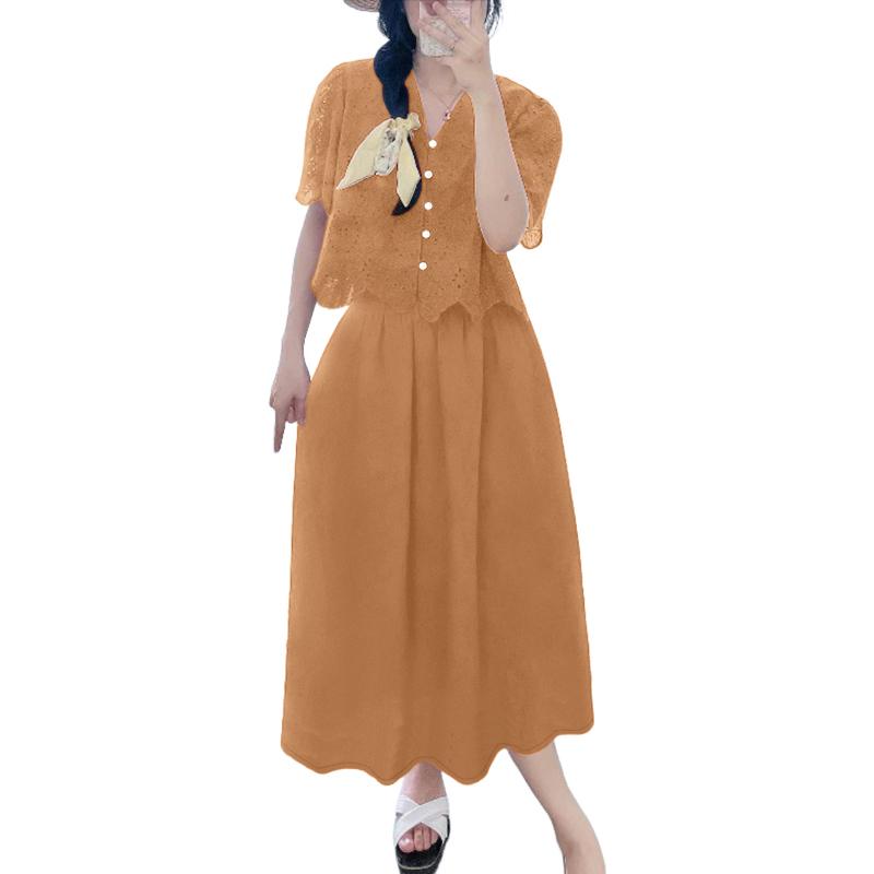 ZANZEA Женская блузка крючком с коротким рукавом и длинные юбки летние комплекты-двойки 5XL оранжевый
ZANZEA Женская блузка крючком с коротким рукавом и длинные юбки летние комплекты-двойки 5XL оранжевый