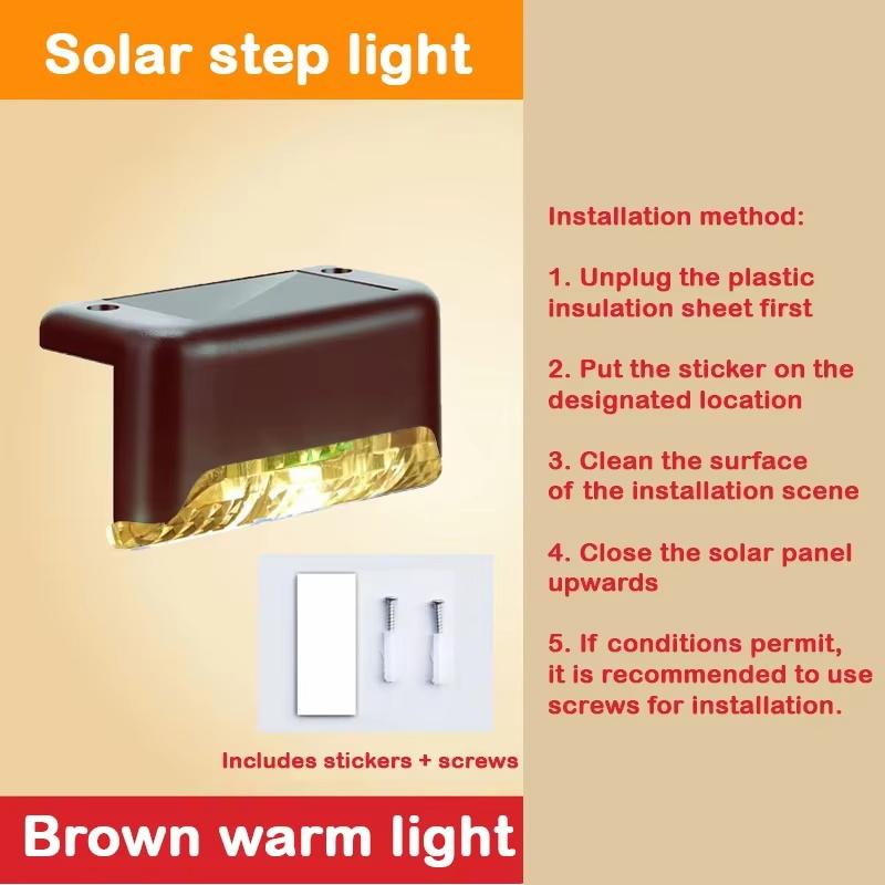 LED Solar Lights IP65 Waterproof Solar Step Deck Light For Courtyards Railings Stairs Garden Lighting Decoration
LED Solar Lights IP65 Waterproof Solar Step Deck Light For Courtyards Railings Stairs Garden Lighting Decoration