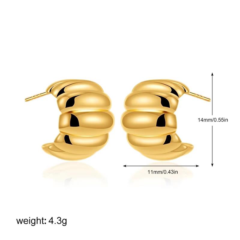 Vintage Sleek Gold Color Striped Texture Earrings Geometric Oval-shape Wing Stud Earring Anti Allergic Metal Non Tarnish Zircon
Vintage Sleek Gold Color Striped Texture Earrings Geometric Oval-shape Wing Stud Earring Anti Allergic Metal Non Tarnish Zircon