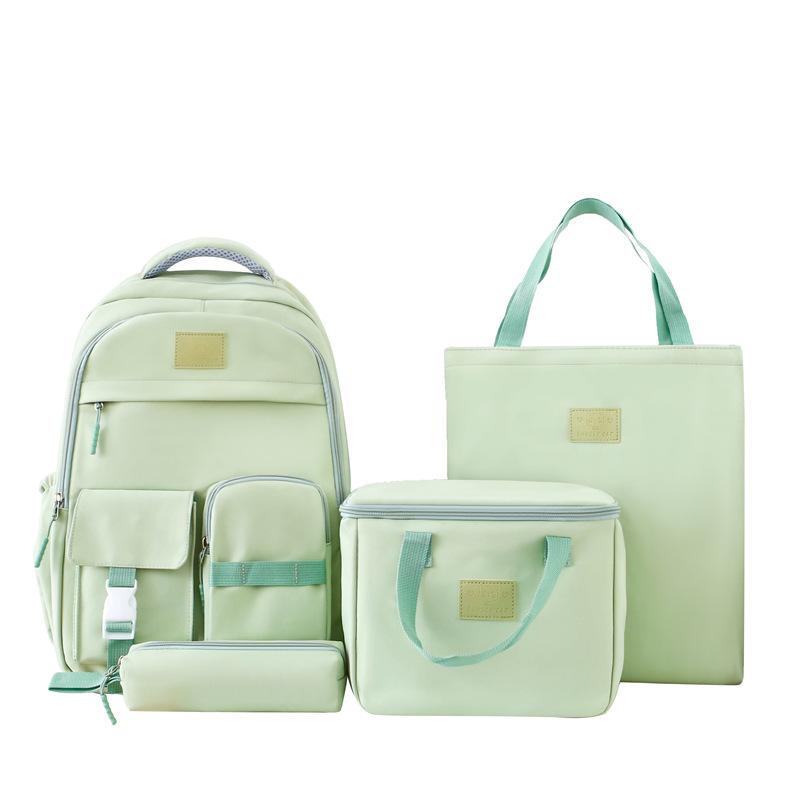 Four-piece Set of New Student Schoolbags Fashionable Simple Casual Solid Color Versatile Large Capacity Primary and Secondary School Backpack Men
Four-piece Set of New Student Schoolbags Fashionable Simple Casual Solid Color Versatile Large Capacity Primary and Secondary School Backpack Men