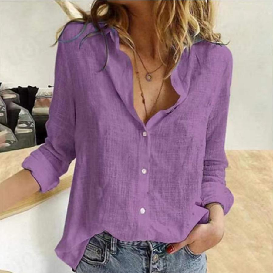 Женские весенние топы, летняя свободная блузка, белое, винно-красное, сплошной цвет, рубашка с длинным рукавом и пуговицами с лацканами, большие размеры M фиолетовый
Женские весенние топы, летняя свободная блузка, белое, винно-красное, сплошной цвет, рубашка с длинным рукавом и пуговицами с лацканами, большие размеры M фиолетовый