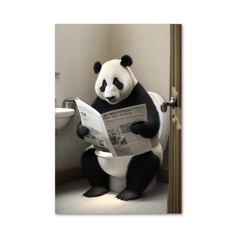 Смешная ванная комната юмористическое животное медведь собака тигр сидит на унитазе читает газету холст картины постеры и принты настенное искусство 21x30cm No Framed
Смешная ванная комната юмористическое животное медведь собака тигр сидит на унитазе читает газету холст картины постеры и принты настенное искусство 21x30cm No Framed