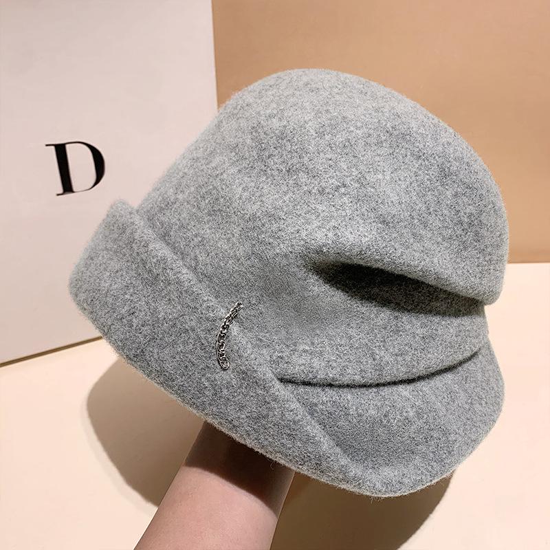 Women s Chain Decor Wool Slouchy Hat Autumn Winter Casual Warm Fisherman Cap Face Slimming Cold Weather Fashion Beanie Soft Adjustable (54-58CM) серый
Women s Chain Decor Wool Slouchy Hat Autumn Winter Casual Warm Fisherman Cap Face Slimming Cold Weather Fashion Beanie Soft Adjustable (54-58CM) серый