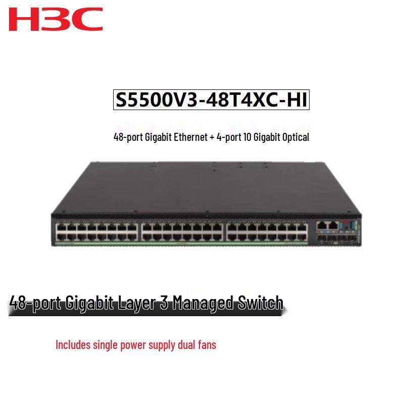 H3C S5500V3-48T4XC-HI Gigabit Layer 3 Ethernet Switch
H3C S5500V3-48T4XC-HI Gigabit Layer 3 Ethernet Switch