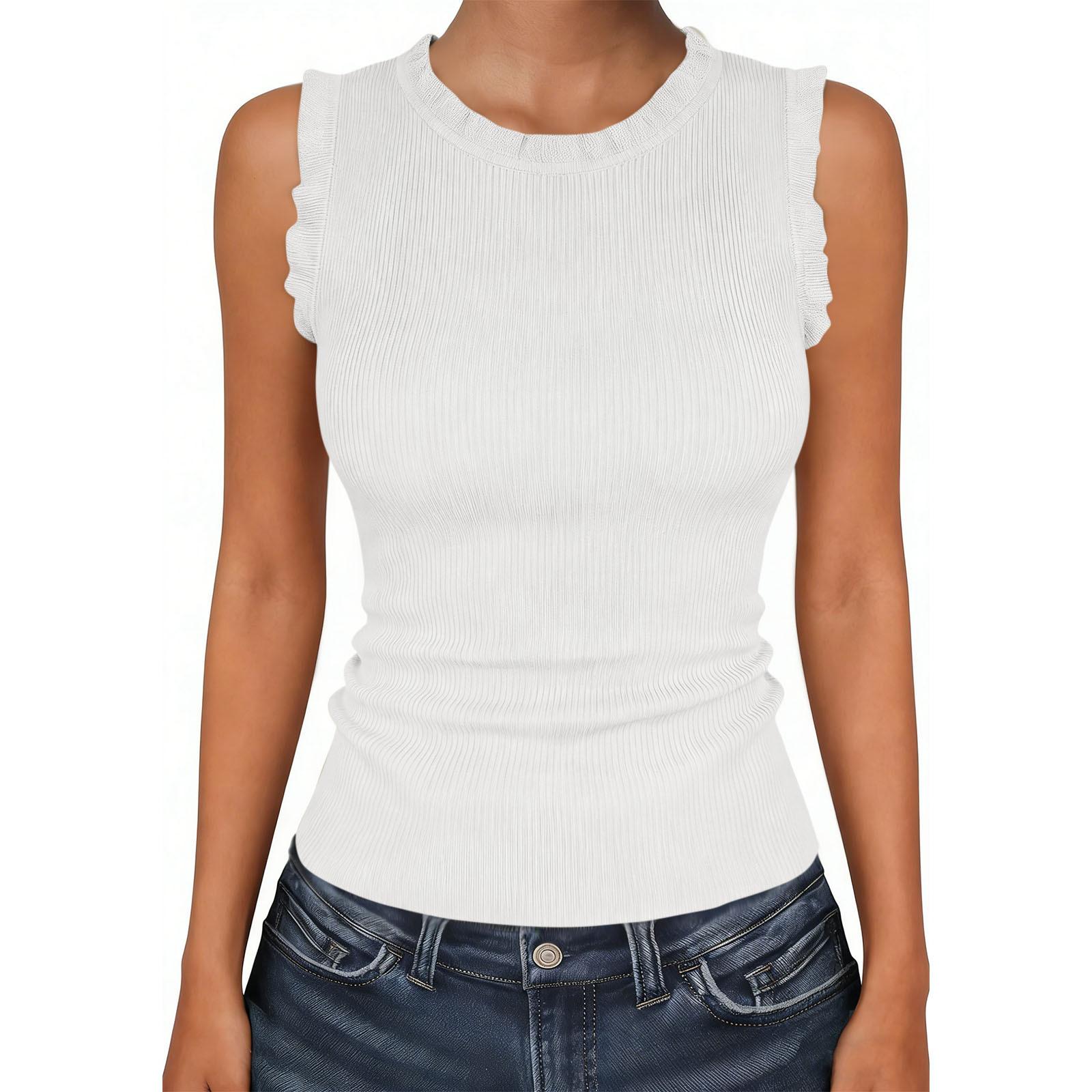 Sleeveless Ribbed Knit Tank Top for Women Slim Fit Stretchy Lightweight Soft Fabric Casual Summer Wear S
Sleeveless Ribbed Knit Tank Top for Women Slim Fit Stretchy Lightweight Soft Fabric Casual Summer Wear S