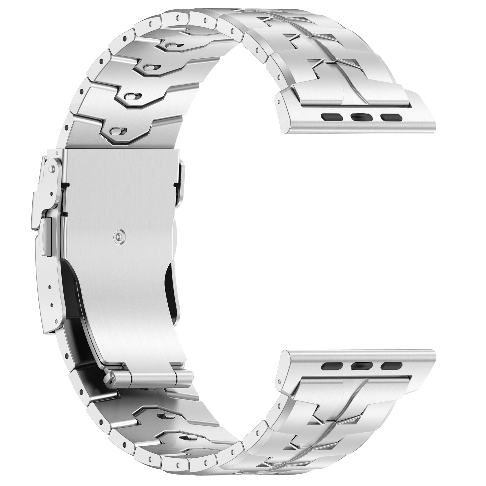 Watch Strap for Apple Watch Series 10 Ultra 9 8 7 SE 6 5 4 3 2 1 46mm 49mm 45mm 44mm 42mm Titanium Alloy Band with Flat Buckle Silver
Watch Strap for Apple Watch Series 10 Ultra 9 8 7 SE 6 5 4 3 2 1 46mm 49mm 45mm 44mm 42mm Titanium Alloy Band with Flat Buckle Silver
