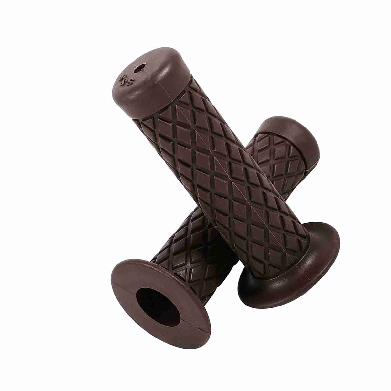 22 мм 7 8 Универсальные винтажные мягкие резиновые ручки на руль для мотоцикла, мотоцикла для бездорожья, черные Brown