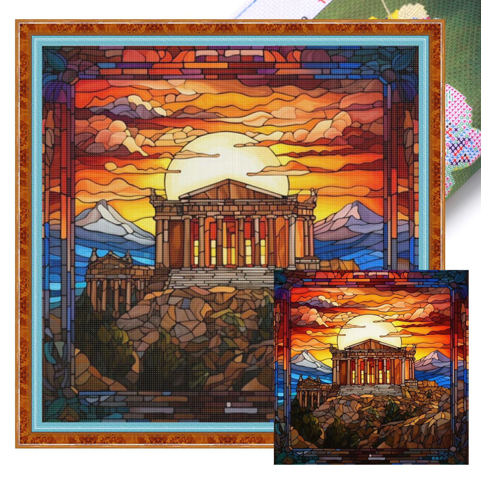 Glass Painting Full 11CT DIY Stamped Needlework Embroidery Kit 17.72x17.72in Printed Cross-Stitch Kits for Adults Home Decor
Glass Painting Full 11CT DIY Stamped Needlework Embroidery Kit 17.72x17.72in Printed Cross-Stitch Kits for Adults Home Decor