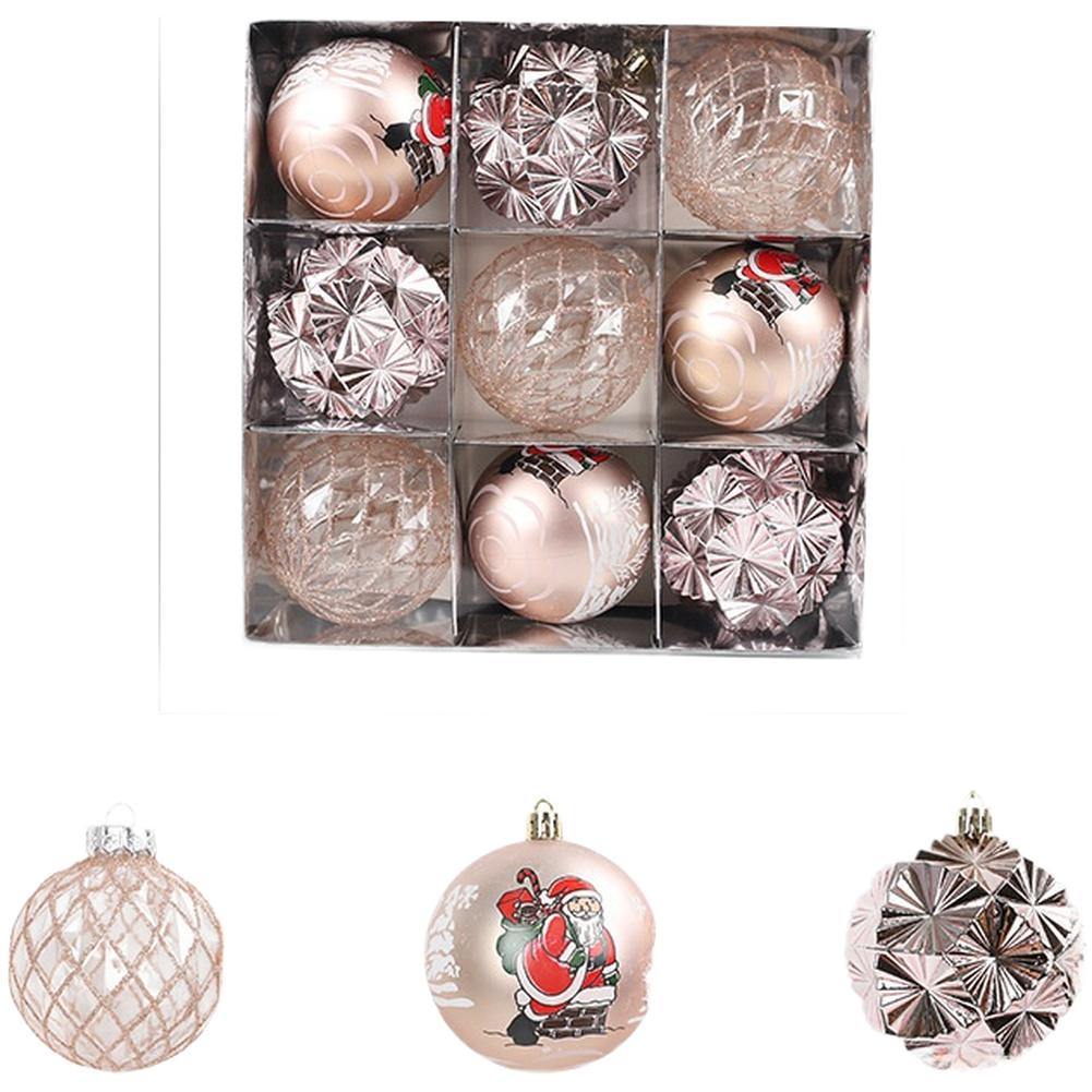 Set of 9 Decorative Christmas Balls 8cm Painted Plastic Ornaments for Tree Wreath Tabletop Display Luxury Style рожевий колір золота
Set of 9 Decorative Christmas Balls 8cm Painted Plastic Ornaments for Tree Wreath Tabletop Display Luxury Style рожевий колір золота