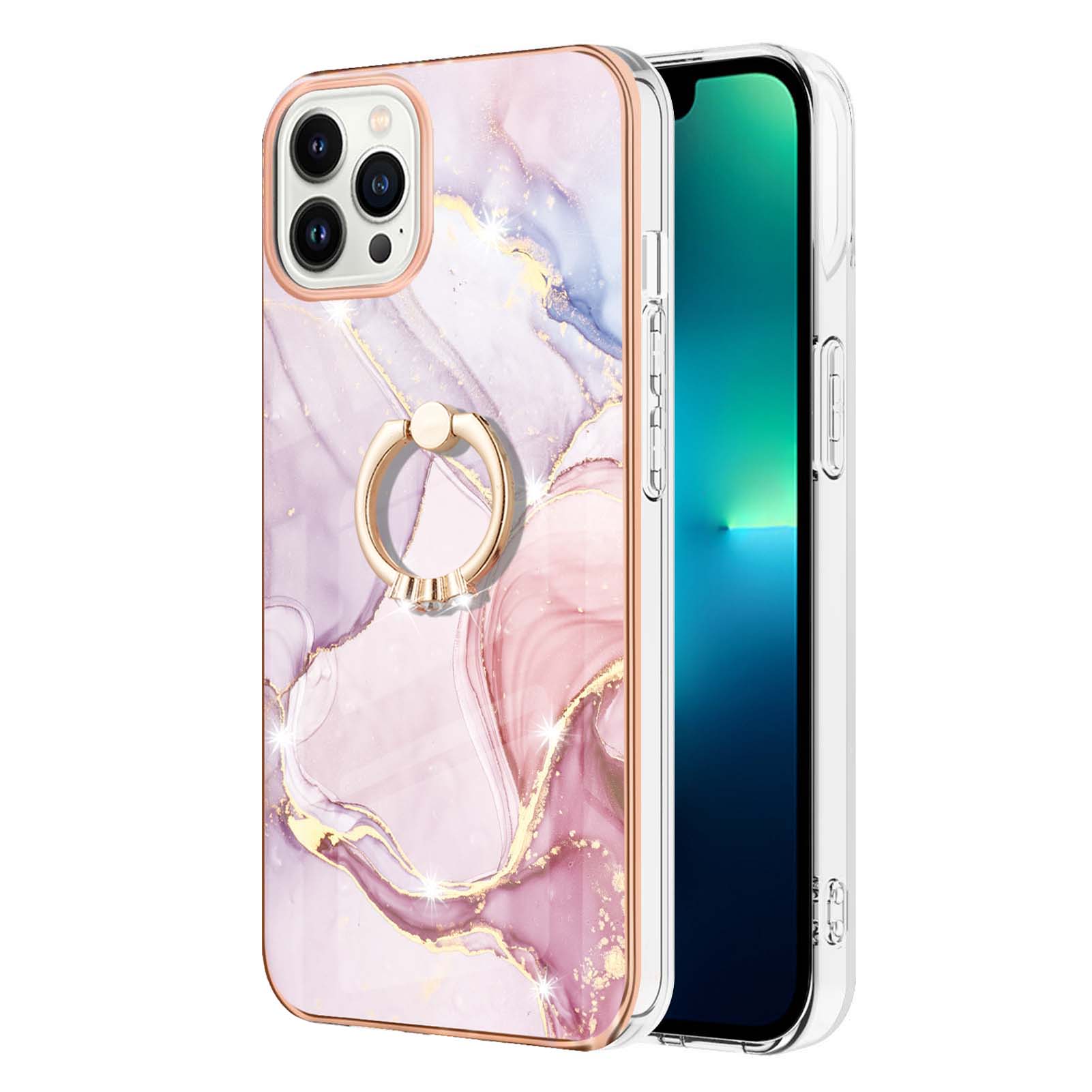 For iPhone 15 Pro Case with Ring Kickstand Marble Pattern Electroplating TPU Back Cover Rose Gold 005
For iPhone 15 Pro Case with Ring Kickstand Marble Pattern Electroplating TPU Back Cover Rose Gold 005