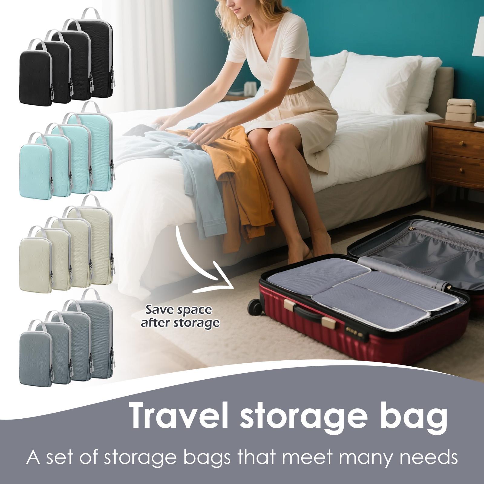 Compression Packing Cubes For Suitcases Travel 4 Set Expandable Travel Bags Organizer For Luggage One Size
Compression Packing Cubes For Suitcases Travel 4 Set Expandable Travel Bags Organizer For Luggage One Size
