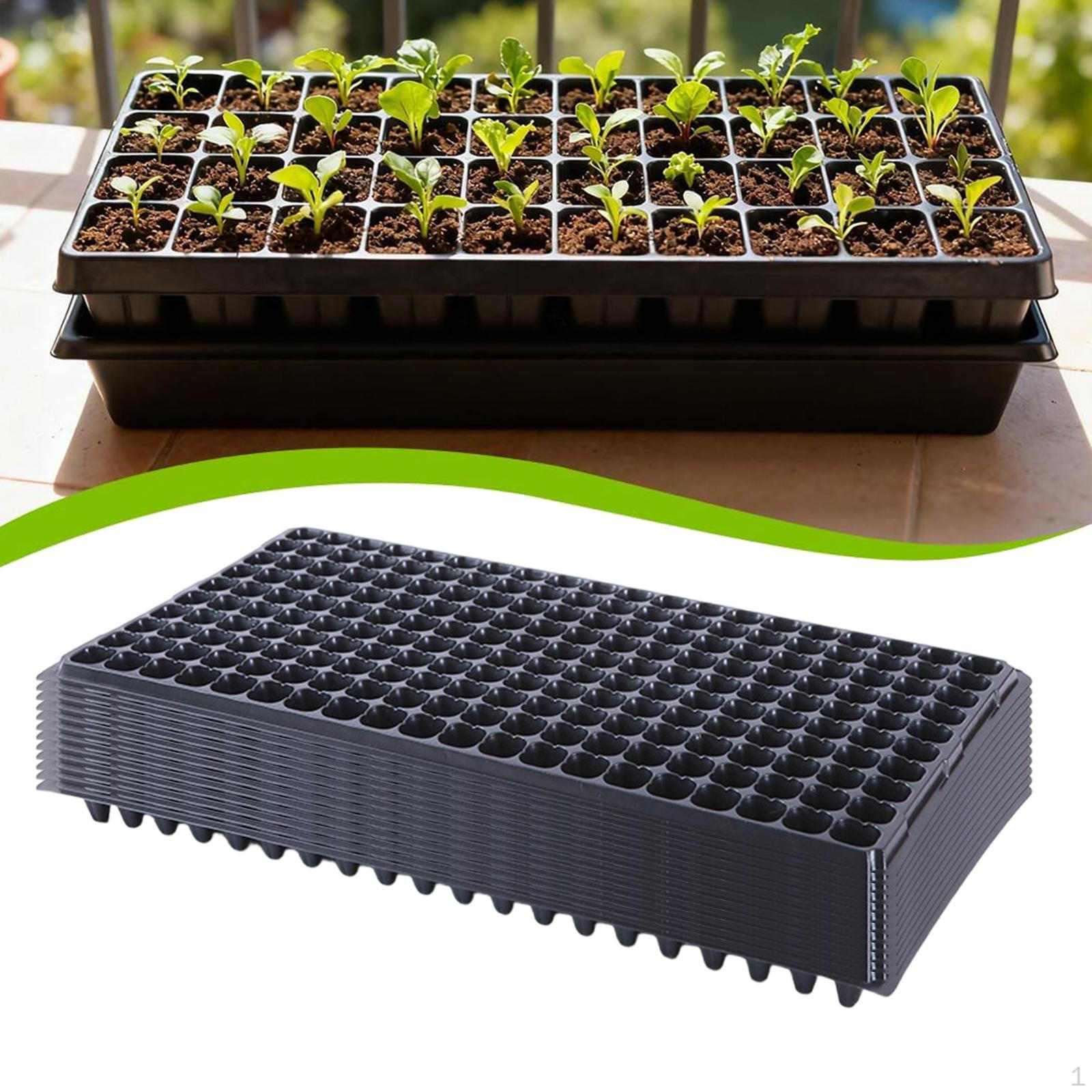 12 Pieces Nursery Seedling Trays with Cell Growing Plant Drainage Hole for Vegetables 200 cell
12 Pieces Nursery Seedling Trays with Cell Growing Plant Drainage Hole for Vegetables 200 cell