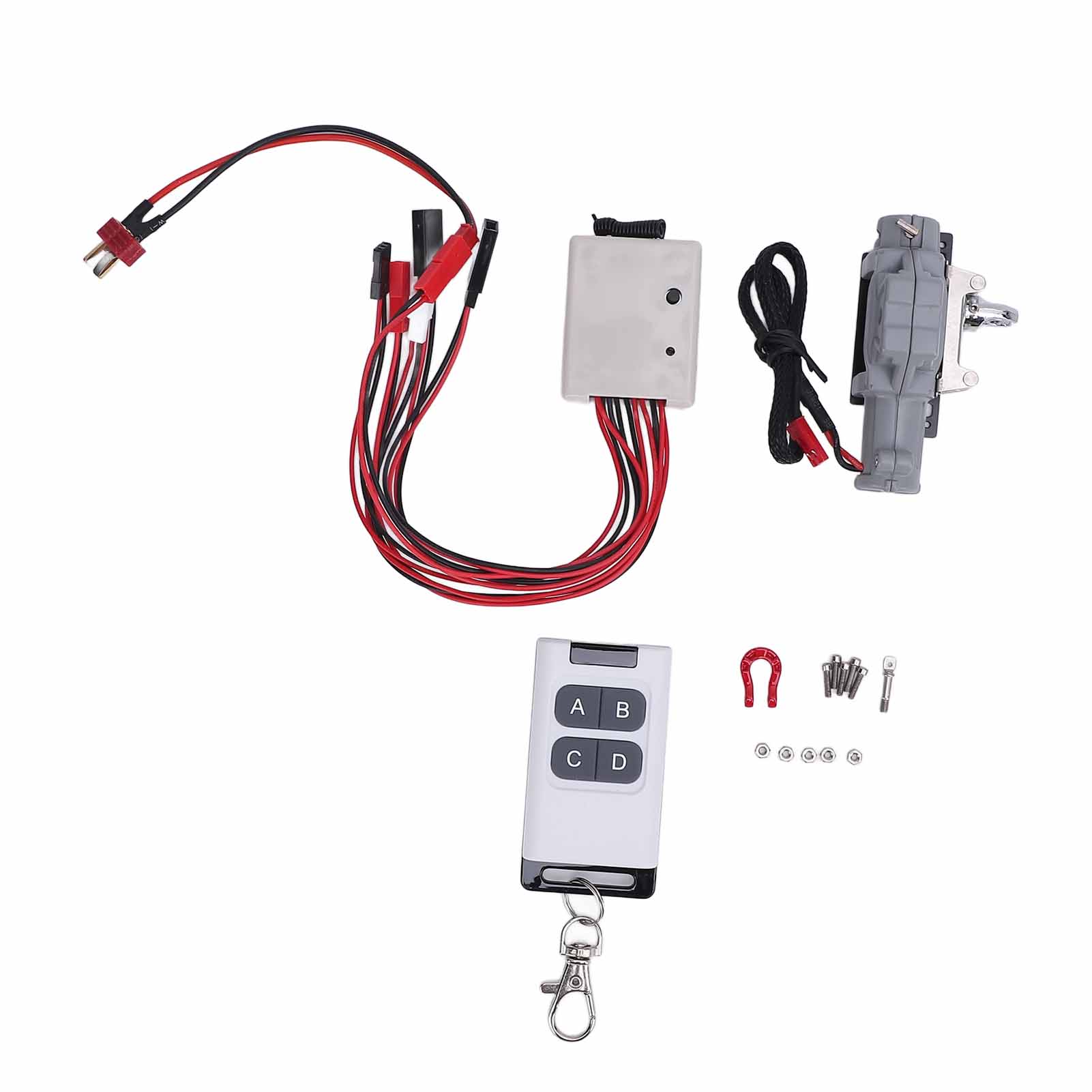110 RC Car Winch with Remote Controller T Plug Extension Cable Aluminum Alloy RC Crawler Car Metal
110 RC Car Winch with Remote Controller T Plug Extension Cable Aluminum Alloy RC Crawler Car Metal