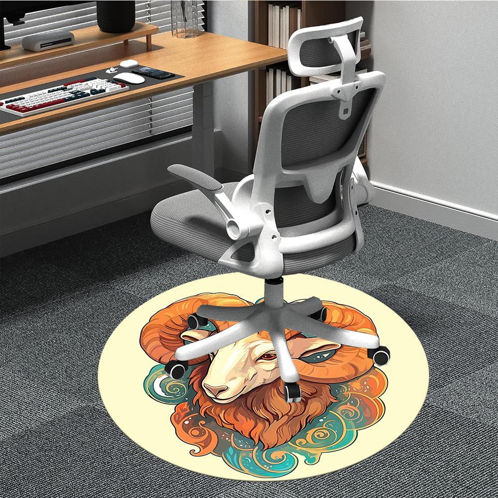 1pc Ram Zodiac Office Round Area Rug, Mat Suitable For Office, Under Office Chairs Bedroom Living Room Home Decor, Room Deco 80cm
1pc Ram Zodiac Office Round Area Rug, Mat Suitable For Office, Under Office Chairs Bedroom Living Room Home Decor, Room Deco 80cm