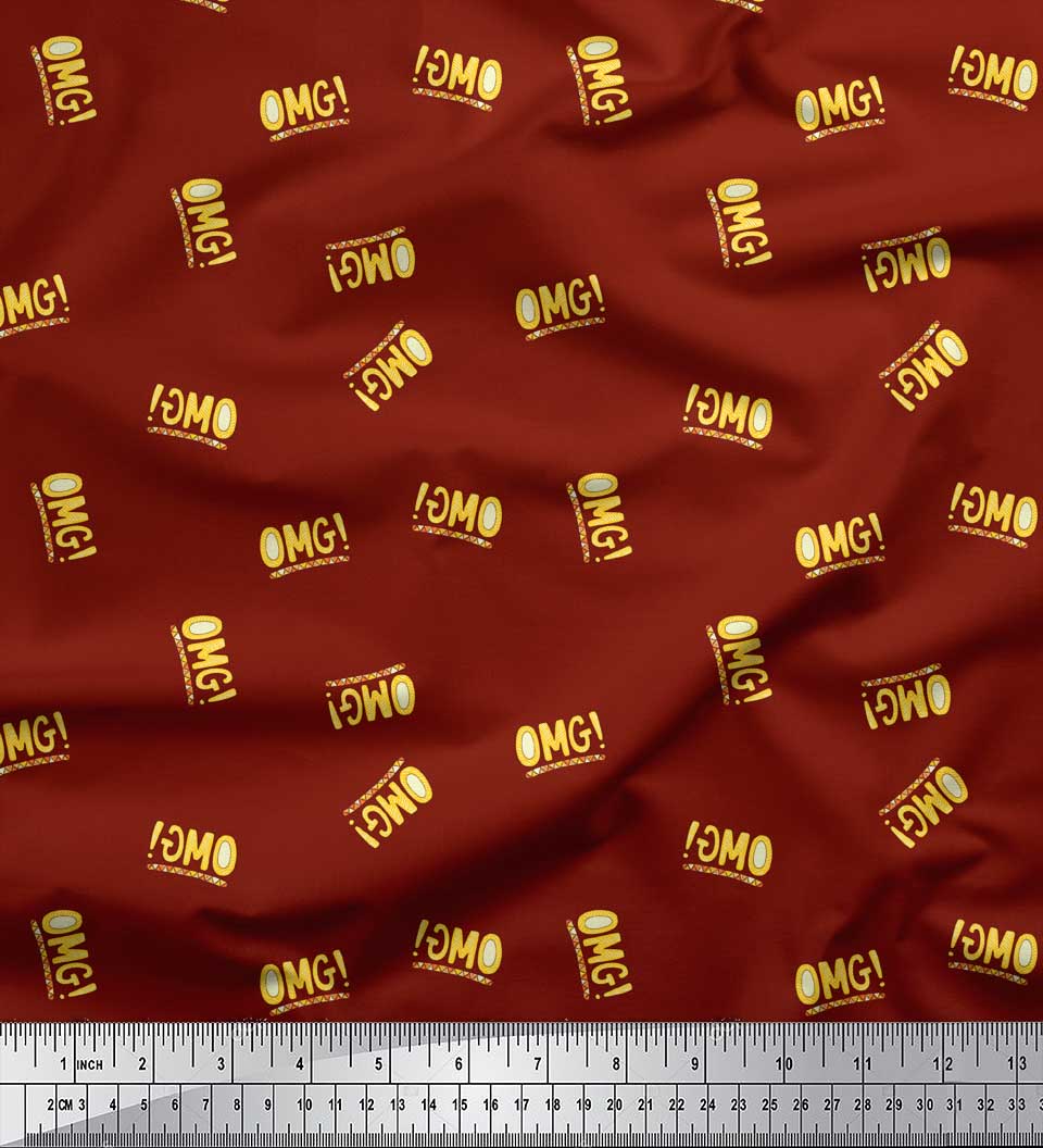 Ткань для рукоделия Soimoi Red Japan Crepe Satin Fabric OMG с текстовым принтом на метр 42 дюйма 42 Inch Wide - Poly Crepe красный
Ткань для рукоделия Soimoi Red Japan Crepe Satin Fabric OMG с текстовым принтом на метр 42 дюйма 42 Inch Wide - Poly Crepe красный
