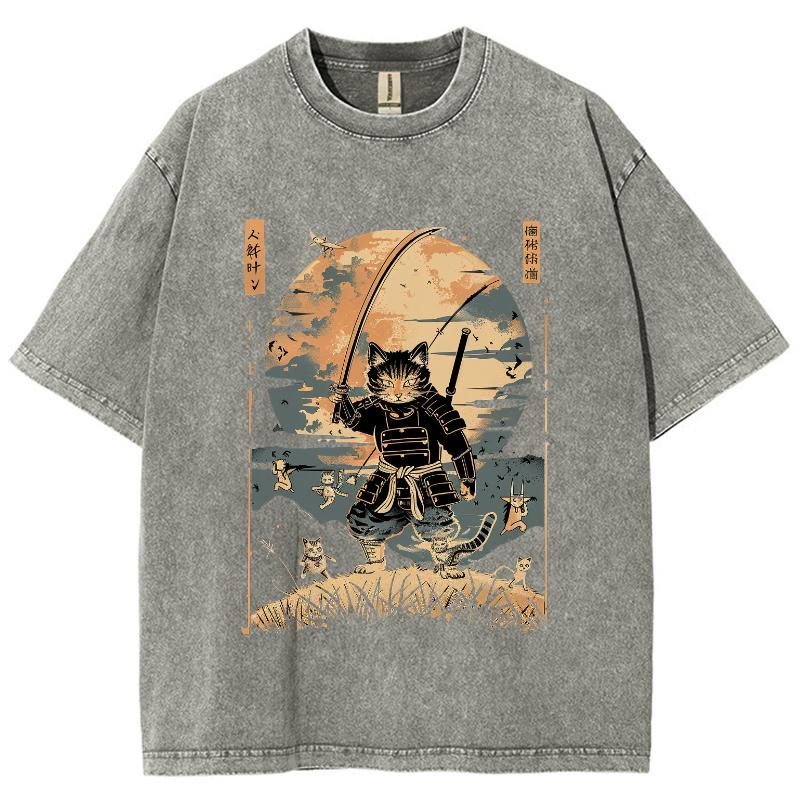 Japanese Cartoon Cat Samurai Print T-Shirt Unisex Retro Oversized Loose Short Sleeves Comfortable Cool Fashion Tee S
Japanese Cartoon Cat Samurai Print T-Shirt Unisex Retro Oversized Loose Short Sleeves Comfortable Cool Fashion Tee S