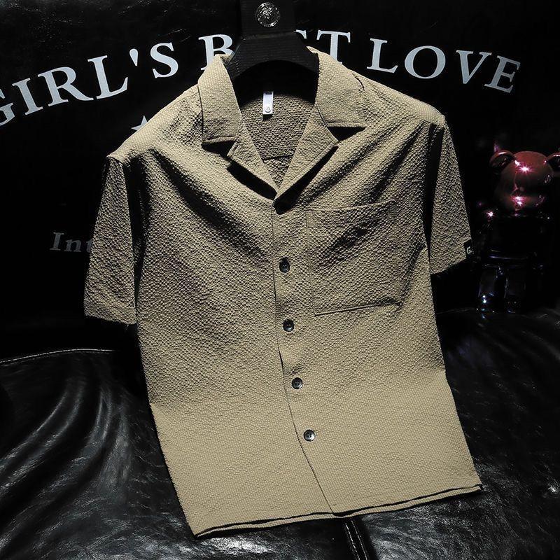 Men s Textured Cuban Collar Pocket Short Sleeve Button Down Shirt Casual Streetwear Top 3XL хакі
Men s Textured Cuban Collar Pocket Short Sleeve Button Down Shirt Casual Streetwear Top 3XL хакі