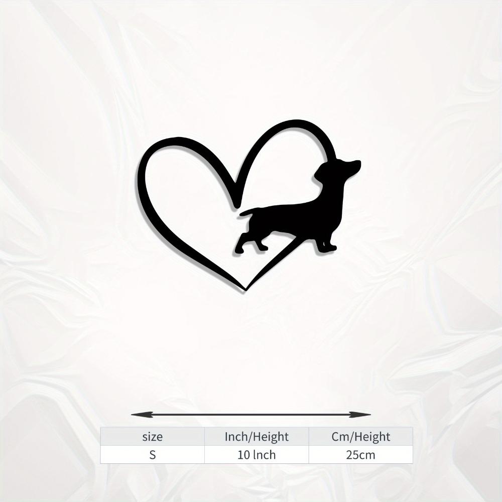 1pc Modern Metal Wall Art Heart Dachshund Dog Sculpture, Rust Resistant Iron Pet Lover Gift for Valentine Christmas Easter, Bedroom Garden Fence Decor S/25CM/10Inch
1pc Modern Metal Wall Art Heart Dachshund Dog Sculpture, Rust Resistant Iron Pet Lover Gift for Valentine Christmas Easter, Bedroom Garden Fence Decor S/25CM/10Inch