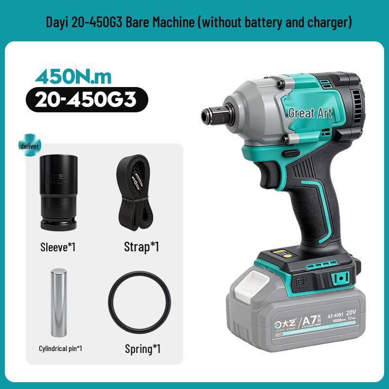 Dayi A7 High Torque Brushless Impact Wrench: 20-450G3 Rechargeable Electric Air Gun with Lithium Battery for Auto Repair
Dayi A7 High Torque Brushless Impact Wrench: 20-450G3 Rechargeable Electric Air Gun with Lithium Battery for Auto Repair