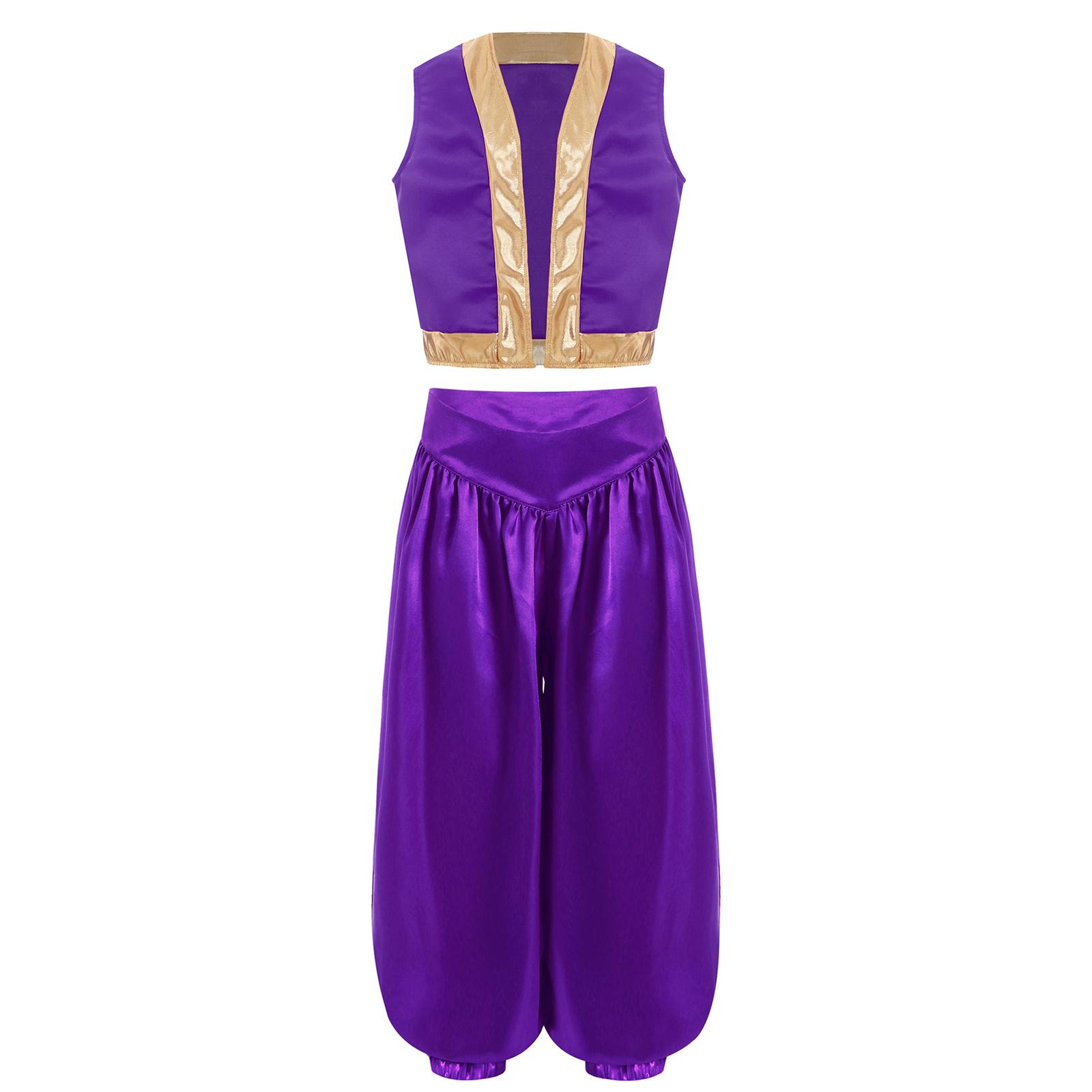 Childrens Arabian Theme Costume Set Loose Vest Satin Wide Leg Bloomers Halloween Dress Up Game Character Cosplay 15-16 Years фіолетовий
Childrens Arabian Theme Costume Set Loose Vest Satin Wide Leg Bloomers Halloween Dress Up Game Character Cosplay 15-16 Years фіолетовий