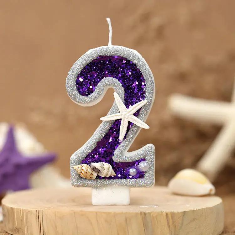 Original Birthday Number Candles Sparkling ocean Candle 2 Years for Cake Topper Decoration Purple Pure Bee Honey Candles
Original Birthday Number Candles Sparkling ocean Candle 2 Years for Cake Topper Decoration Purple Pure Bee Honey Candles