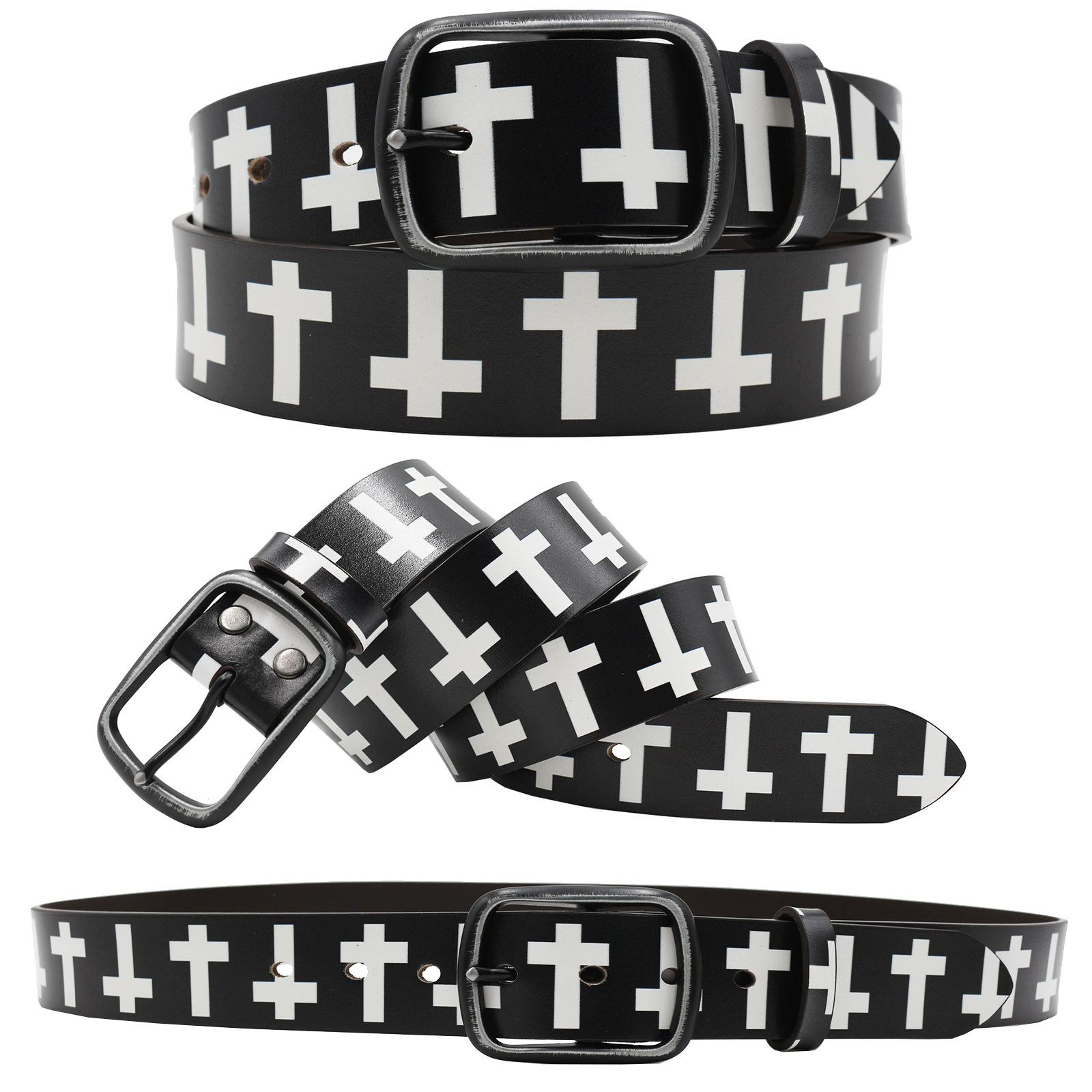 Оригинальный, настоящий воловья кожа ретро черно-белый крест граффити напечатанный ремень, персонализированный ретро ремень американский японский и корейский стиль 105cm
Оригинальный, настоящий воловья кожа ретро черно-белый крест граффити напечатанный ремень, персонализированный ретро ремень американский японский и корейский стиль 105cm
