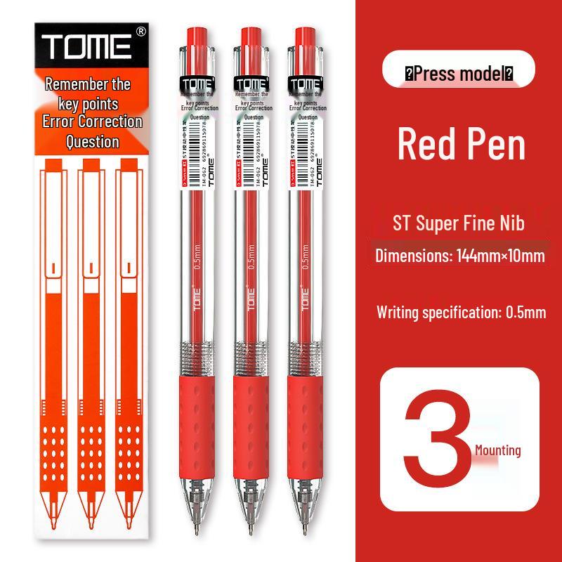 TOME 0.5mm Red Gel Pen – Ideal for Teachers and Students, Clickable for Easy Use, Perfect for Grading and Homework. 0.5mm
TOME 0.5mm Red Gel Pen – Ideal for Teachers and Students, Clickable for Easy Use, Perfect for Grading and Homework. 0.5mm