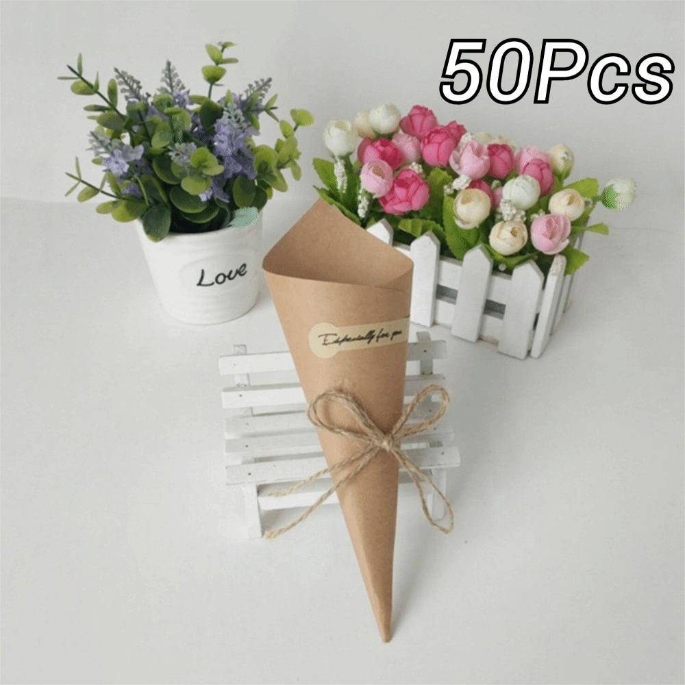 50Pcs Kraft Paper Bouquet Wrapping Tubes With Rope Tag DIY Handmade Confetti Holder Flower Cones Holder Wedding Decoration 21cm коричневий
50Pcs Kraft Paper Bouquet Wrapping Tubes With Rope Tag DIY Handmade Confetti Holder Flower Cones Holder Wedding Decoration 21cm коричневий