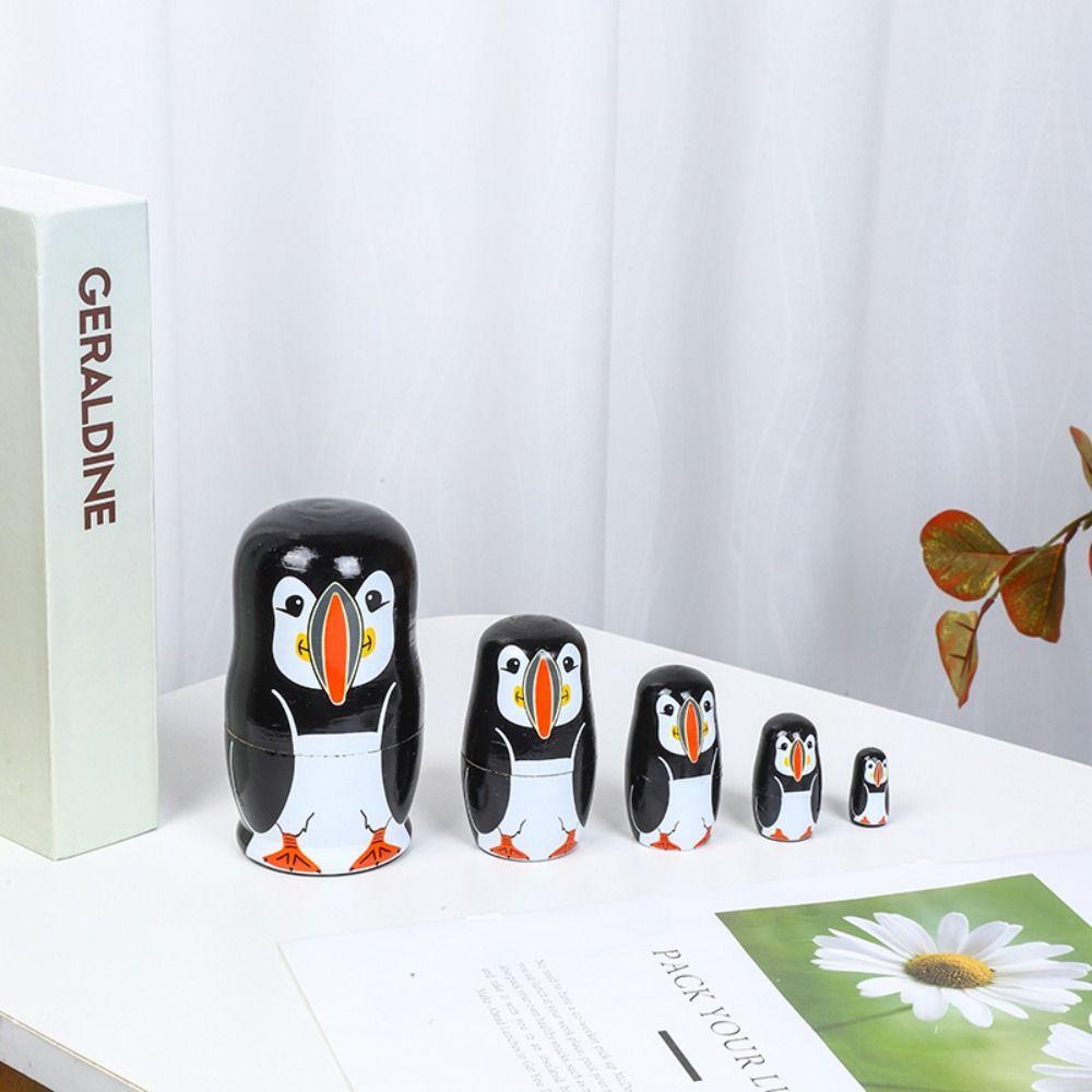 5pcs/Set Penguin Russian Nesting Dolls Hand Paint Toys Handmade Stacking Dolls Toddlers Kids 1set
5pcs/Set Penguin Russian Nesting Dolls Hand Paint Toys Handmade Stacking Dolls Toddlers Kids 1set
