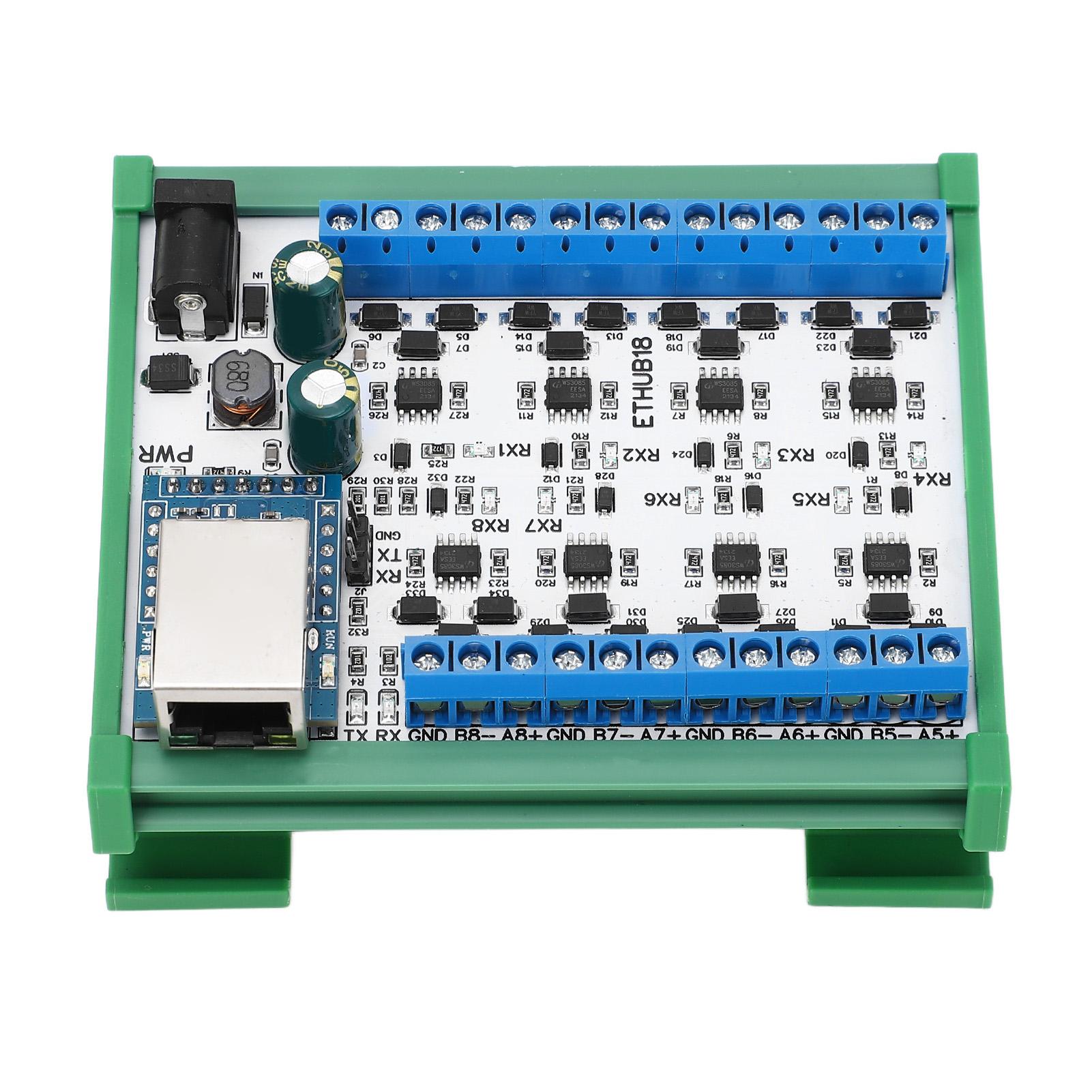 RJ45 to 8 RS485 Hub Converter TVS Surge Protection 115200BPS Hub Board for Security Monitoring
RJ45 to 8 RS485 Hub Converter TVS Surge Protection 115200BPS Hub Board for Security Monitoring