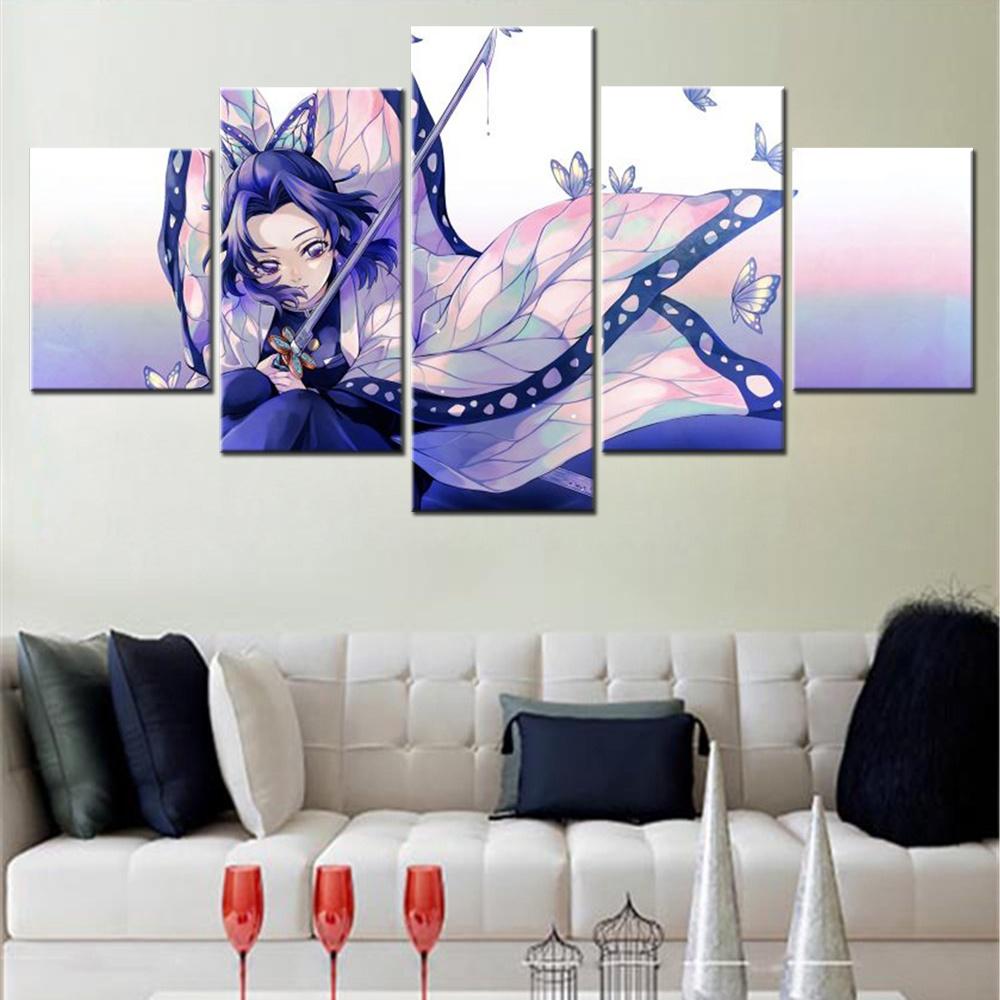 5 Pieces Canvas Wall Arts Anime Poster Painting Shinobu Kocho Wallpaper Modular Picture Print Home Decor For Living Room Mural 20x35 20x45 20x55cm
5 Pieces Canvas Wall Arts Anime Poster Painting Shinobu Kocho Wallpaper Modular Picture Print Home Decor For Living Room Mural 20x35 20x45 20x55cm