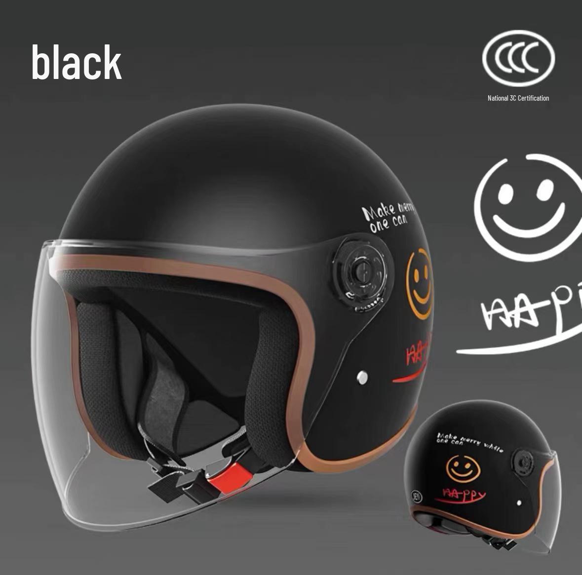 3C Certified Electric Scooter Helmet: Unisex Winter Protection, High-End Safety, Half Helmet with Cute Smiling Face Design.
3C Certified Electric Scooter Helmet: Unisex Winter Protection, High-End Safety, Half Helmet with Cute Smiling Face Design.