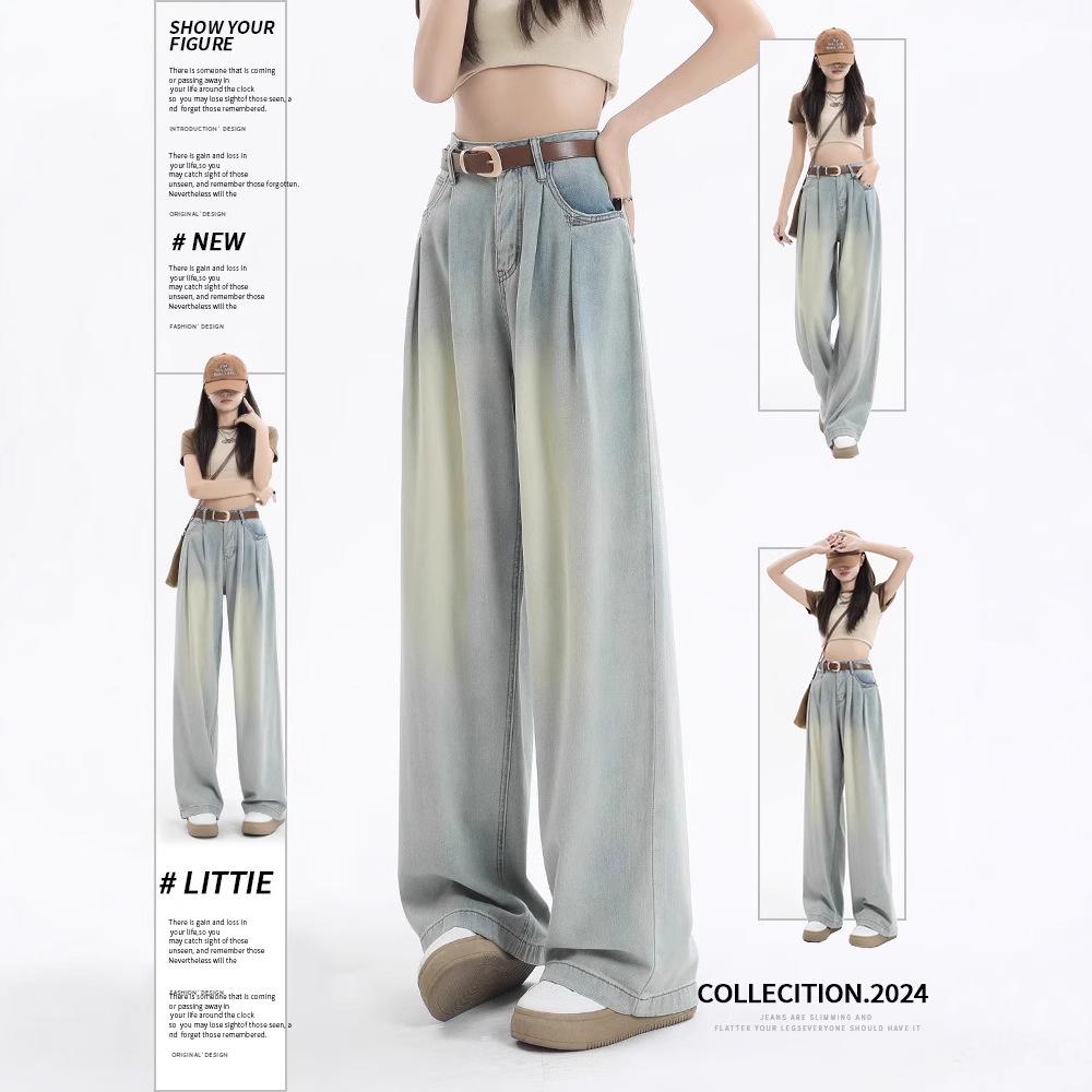 Women s Light High-Waisted Straight-Leg Jeans - New 2025 Autumn/Winter Loose Fit, Slimming, Draped Wide-Leg Pants S
Women s Light High-Waisted Straight-Leg Jeans - New 2025 Autumn/Winter Loose Fit, Slimming, Draped Wide-Leg Pants S