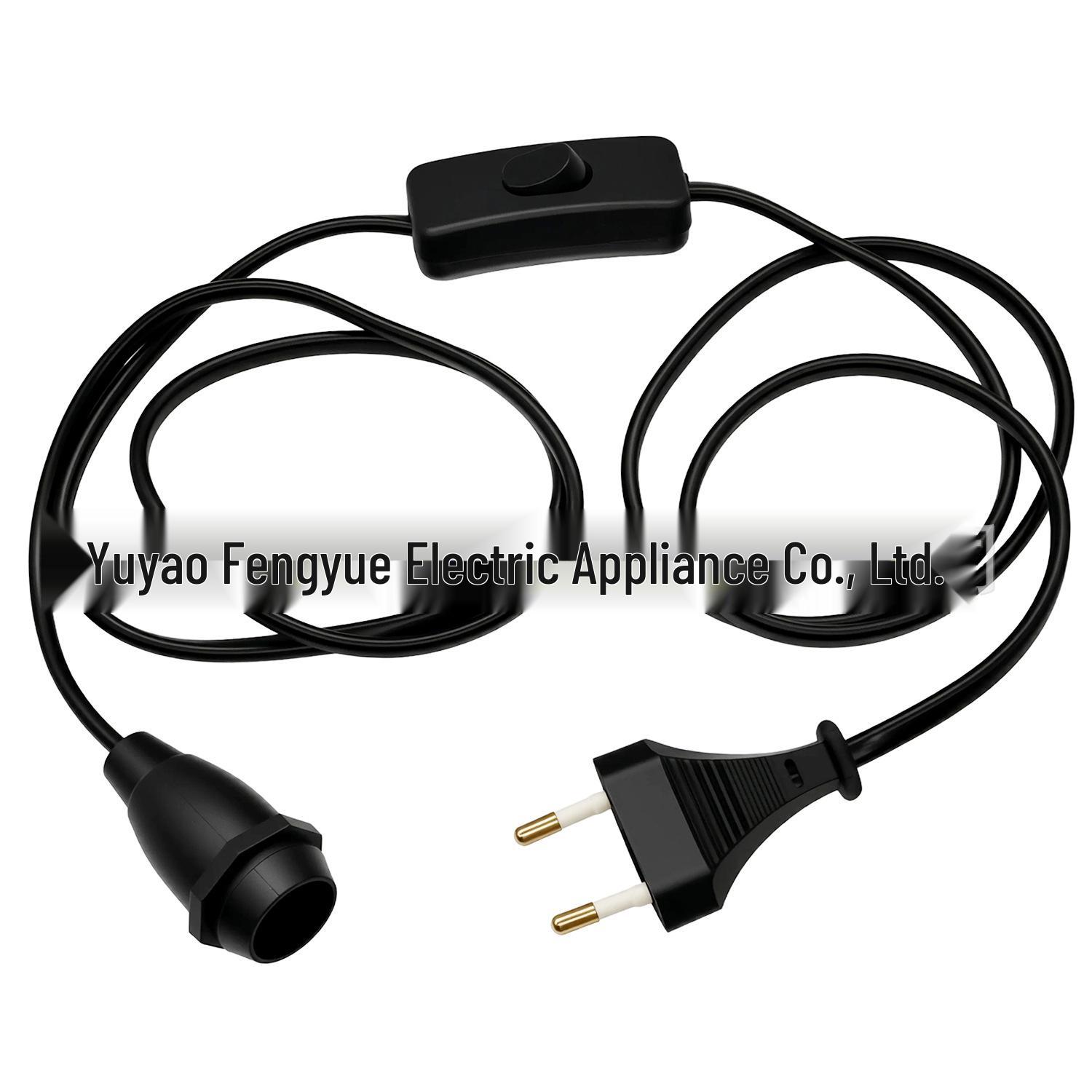 1.5m Europlug Pure Copper Black E14 Lamp Holder Extension Cord with Switch for Chandelier чорний
1.5m Europlug Pure Copper Black E14 Lamp Holder Extension Cord with Switch for Chandelier чорний