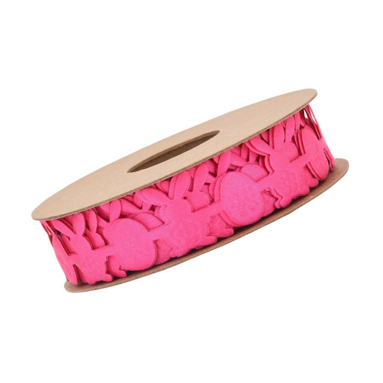 393,7 дюйма Пасхальное Яйцо Кролик Лента Подарочная Упаковочная Лента DIY Декоративная Лента Ремесленная Лента Пасхальная Тканевая Лента Декор горячий розовый