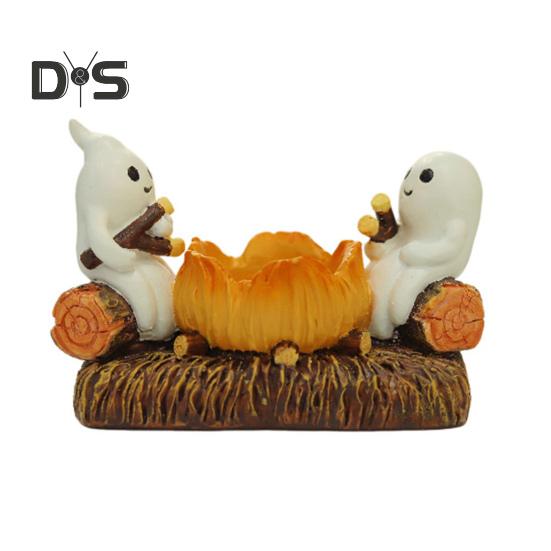 Подсвечник для костра на Хэллоуин, жуткий мультяшный призрак, подставка для свечей, подсвечник, центральный элемент, украшение для рабочего стола, орнамент оранжевый/белый
Подсвечник для костра на Хэллоуин, жуткий мультяшный призрак, подставка для свечей, подсвечник, центральный элемент, украшение для рабочего стола, орнамент оранжевый/белый