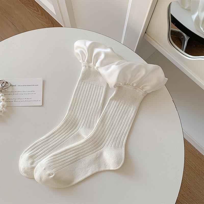 Satin Bubble Lace Mid-Calf Schoolgirl Socks French Light Women Stockings Kawaii Japanese Style Spring Summer Ankle Socks for JK One Size
Satin Bubble Lace Mid-Calf Schoolgirl Socks French Light Women Stockings Kawaii Japanese Style Spring Summer Ankle Socks for JK One Size