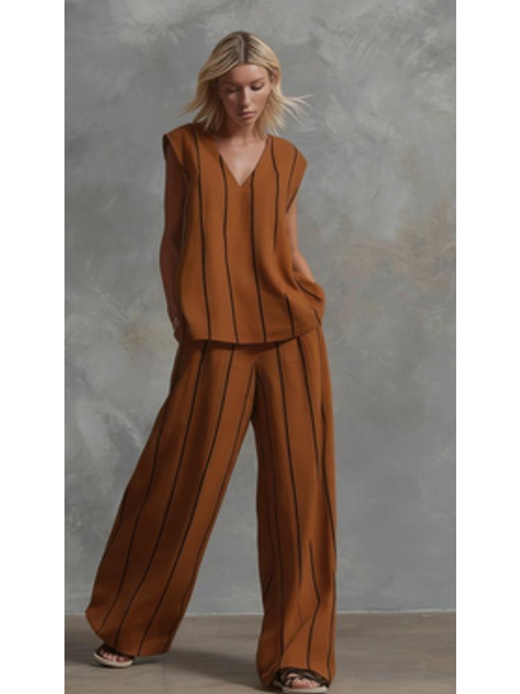 Women Striped Sleeveless V Neck Wide Leg Jumpsuit Loose Fit Casual Summer Jumpsuit 3XL
Women Striped Sleeveless V Neck Wide Leg Jumpsuit Loose Fit Casual Summer Jumpsuit 3XL