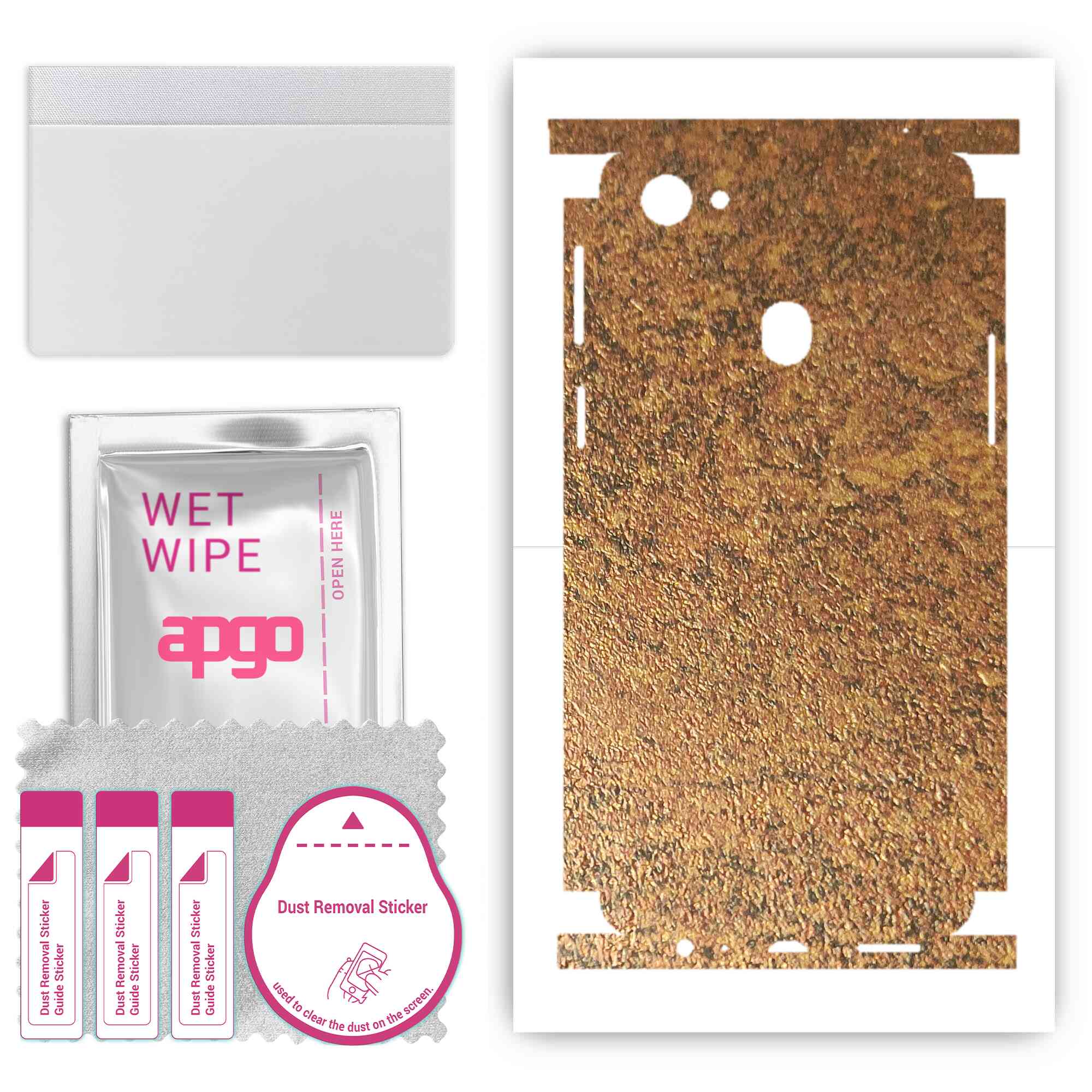 apgo Protective Skin Sticker for the back+sides compatible with Oppo F7, Full Wrap Film, Foil, Vinyl - Pattern Rusty Copper
apgo Protective Skin Sticker for the back+sides compatible with Oppo F7, Full Wrap Film, Foil, Vinyl - Pattern Rusty Copper