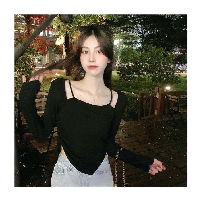 Pure Sweet Base Shirt, Slim and Short Style, весна-осень, новая студенческая футболка с длинными рукавами для женщин XL чёрный
Pure Sweet Base Shirt, Slim and Short Style, весна-осень, новая студенческая футболка с длинными рукавами для женщин XL чёрный