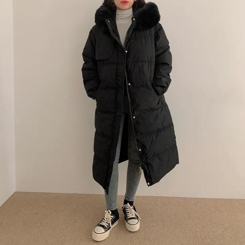 Зимнее женское свободное теплое пальто с капюшоном, пуховые парки, повседневное длинное пальто, женская корейская мода, новый дизайн, эстетичная толстая верхняя одежда L чёрный
Зимнее женское свободное теплое пальто с капюшоном, пуховые парки, повседневное длинное пальто, женская корейская мода, новый дизайн, эстетичная толстая верхняя одежда L чёрный