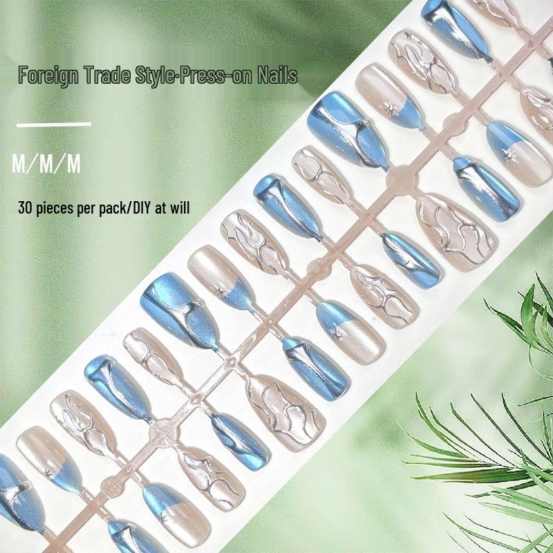 Cyberpunk Gilded Deep Blue Cat-Eye Wearable Nail Art Patches (30 Pieces) Cyberpunk Mixed XS/S/M
Cyberpunk Gilded Deep Blue Cat-Eye Wearable Nail Art Patches (30 Pieces) Cyberpunk Mixed XS/S/M