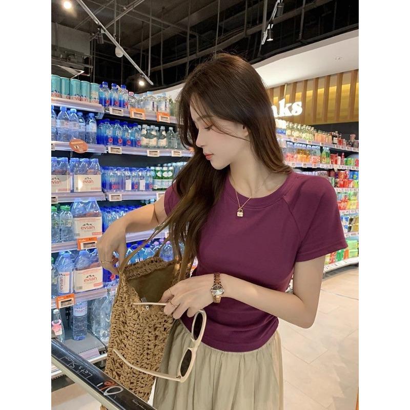 Фиолетовая чистая и сексуальная футболка с короткими рукавами для женщин, облегающий топ с открытой спиной и узкими плечами, летний новый стиль XL фиолетовый
Фиолетовая чистая и сексуальная футболка с короткими рукавами для женщин, облегающий топ с открытой спиной и узкими плечами, летний новый стиль XL фиолетовый