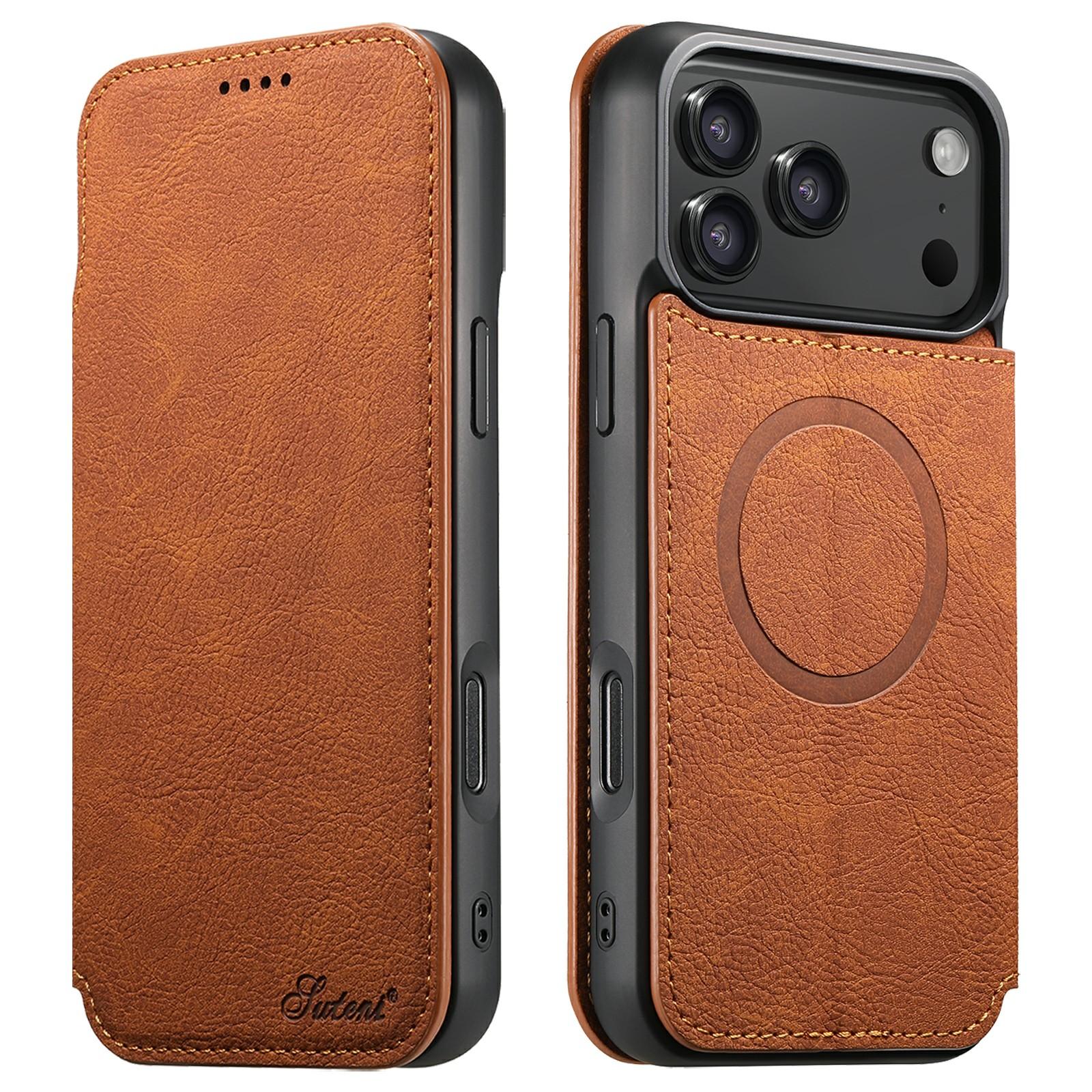 SUTENI J06 For iPhone 17 Pro Case Litchi Texture Leather Wallet Phone Shell Compatible with MagSafe Khaki
SUTENI J06 For iPhone 17 Pro Case Litchi Texture Leather Wallet Phone Shell Compatible with MagSafe Khaki