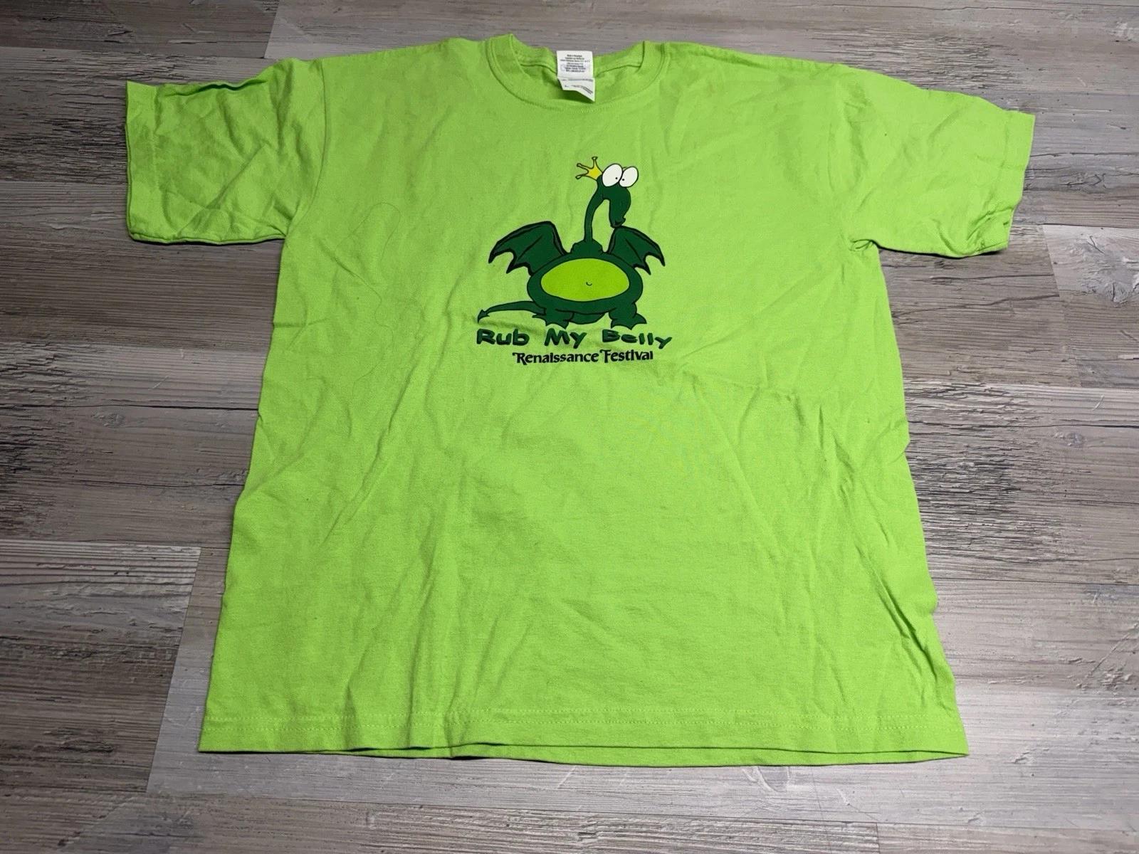 Vintage Funny Renaissance Festival T-Shirt Cute Dragon Rub My Belly Youth Size L 4XL
Vintage Funny Renaissance Festival T-Shirt Cute Dragon Rub My Belly Youth Size L 4XL