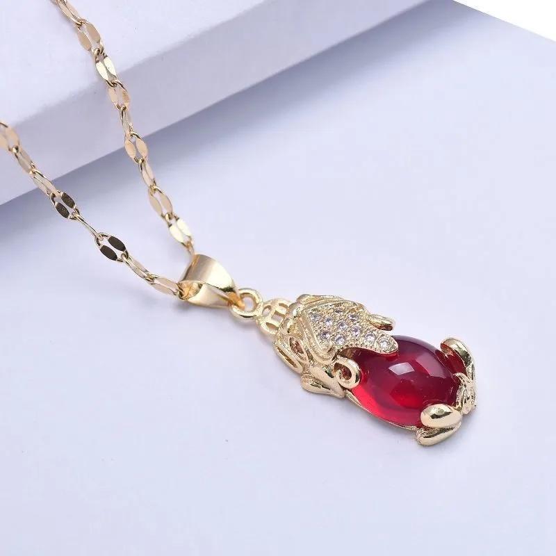 New Temperament Red Opal Fox Pendant Necklace for Women Charm Gold Color Stainless Steel Zircon Choker Chain Zircon Accessories золотой
New Temperament Red Opal Fox Pendant Necklace for Women Charm Gold Color Stainless Steel Zircon Choker Chain Zircon Accessories золотой