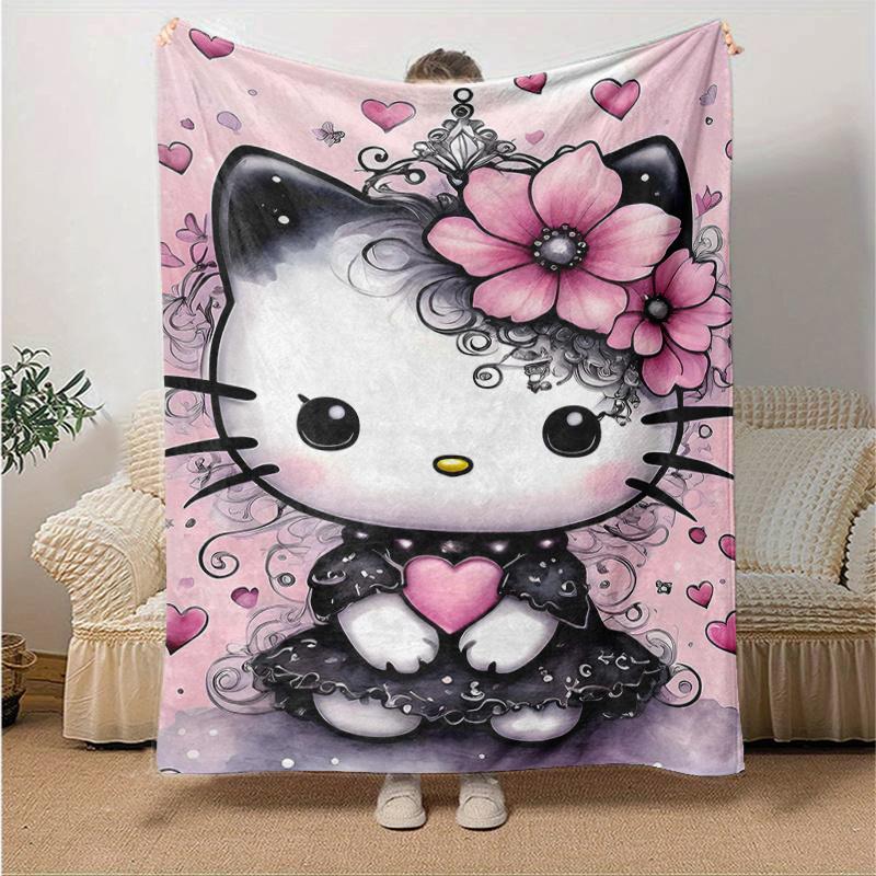 1pc Pink Flowers & Hello Kitty Blanket, Soft Throw for Home Decor, Gift Idea, Suitable for All Seasons, Living Room, Travel, Camping, Car Blankets, Be 130x150cm
1pc Pink Flowers & Hello Kitty Blanket, Soft Throw for Home Decor, Gift Idea, Suitable for All Seasons, Living Room, Travel, Camping, Car Blankets, Be 130x150cm